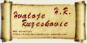 Hvaloje Ružesković vizit kartica
